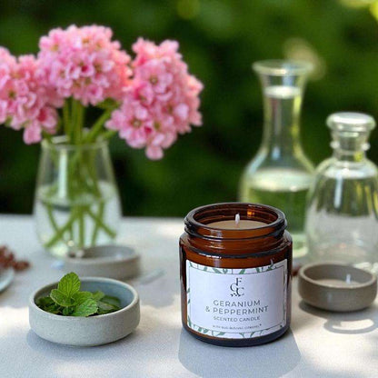 Geranium & Peppermint Candle - Finca Gran Cerros