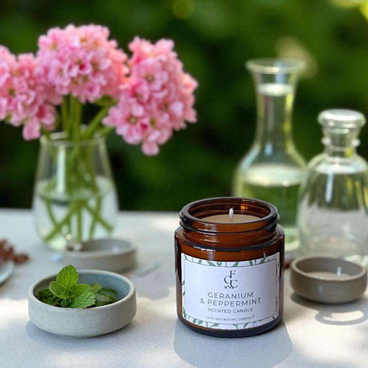 Geranium & Peppermint Candle - Finca Gran Cerros