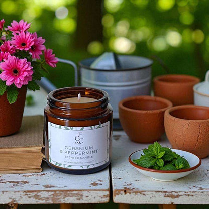Geranium & Peppermint Candle - Finca Gran Cerros