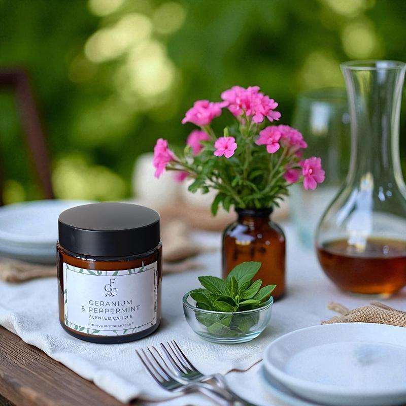 Geranium & Peppermint Candle - Finca Gran Cerros