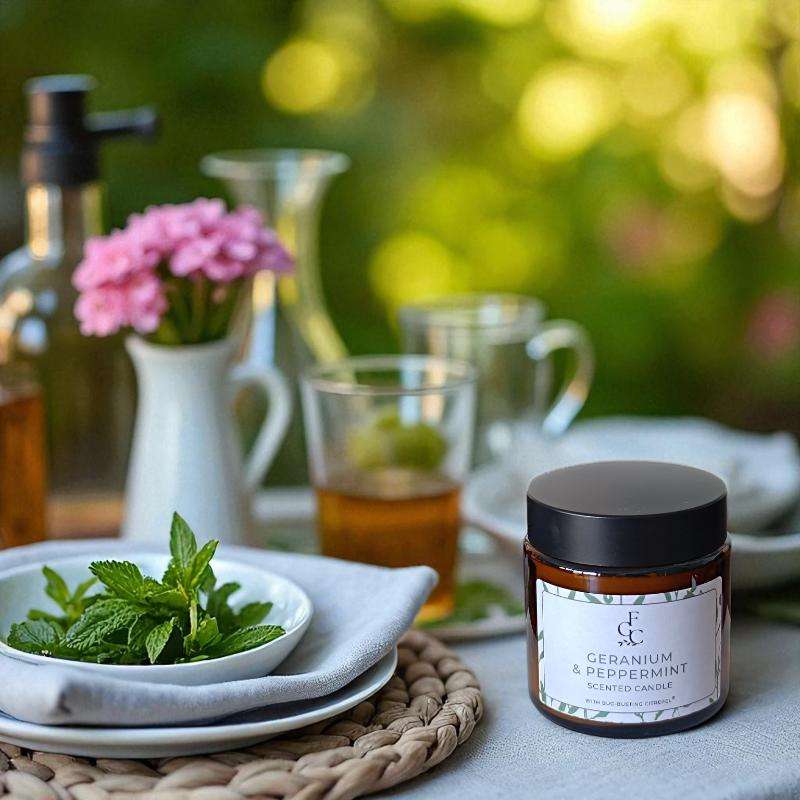 Geranium & Peppermint Candle - Finca Gran Cerros