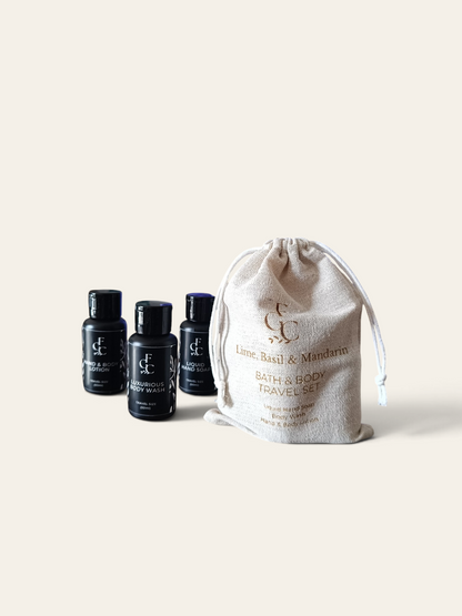 Lime Basil & Mandarin Bath & Body Travel Set
