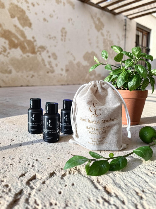 Lime Basil & Mandarin Bath & Body Travel Set