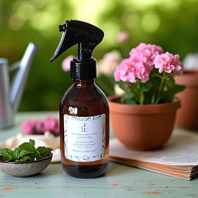 Geranium & Peppermint Room & Linen Mist - Finca Gran Cerros
