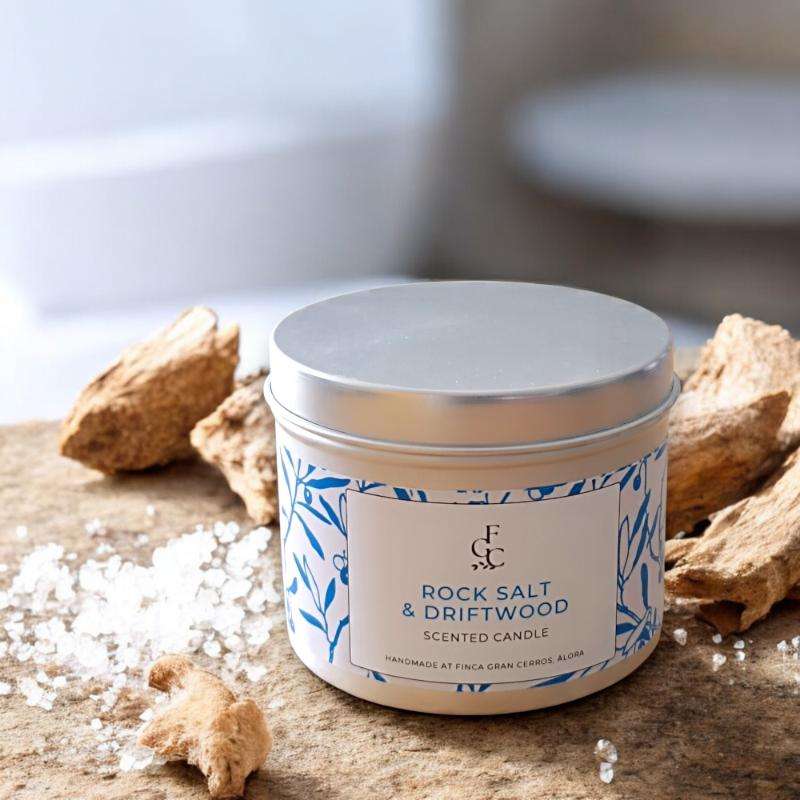 Rock Salt & Driftwood Candle - Finca Gran Cerros
