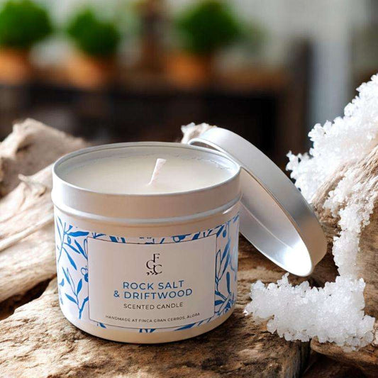Rock Salt & Driftwood Candle - Finca Gran Cerros