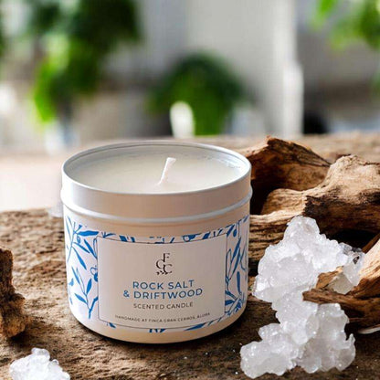 Rock Salt & Driftwood Candle - Finca Gran Cerros