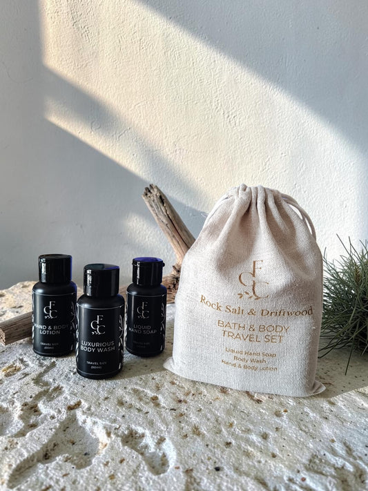 Rock Salt & Driftwood Bath & Body Travel Set
