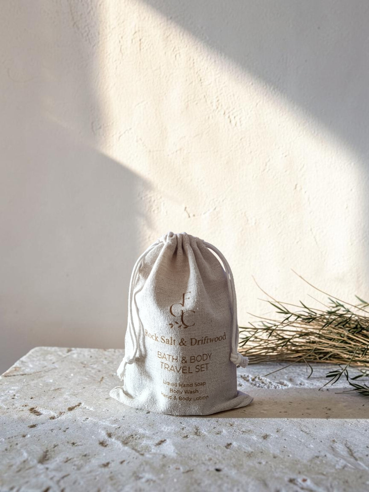 Rock Salt & Driftwood Bath & Body Travel Set