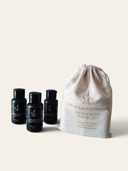 Rock Salt & Driftwood Bath & Body Travel Set